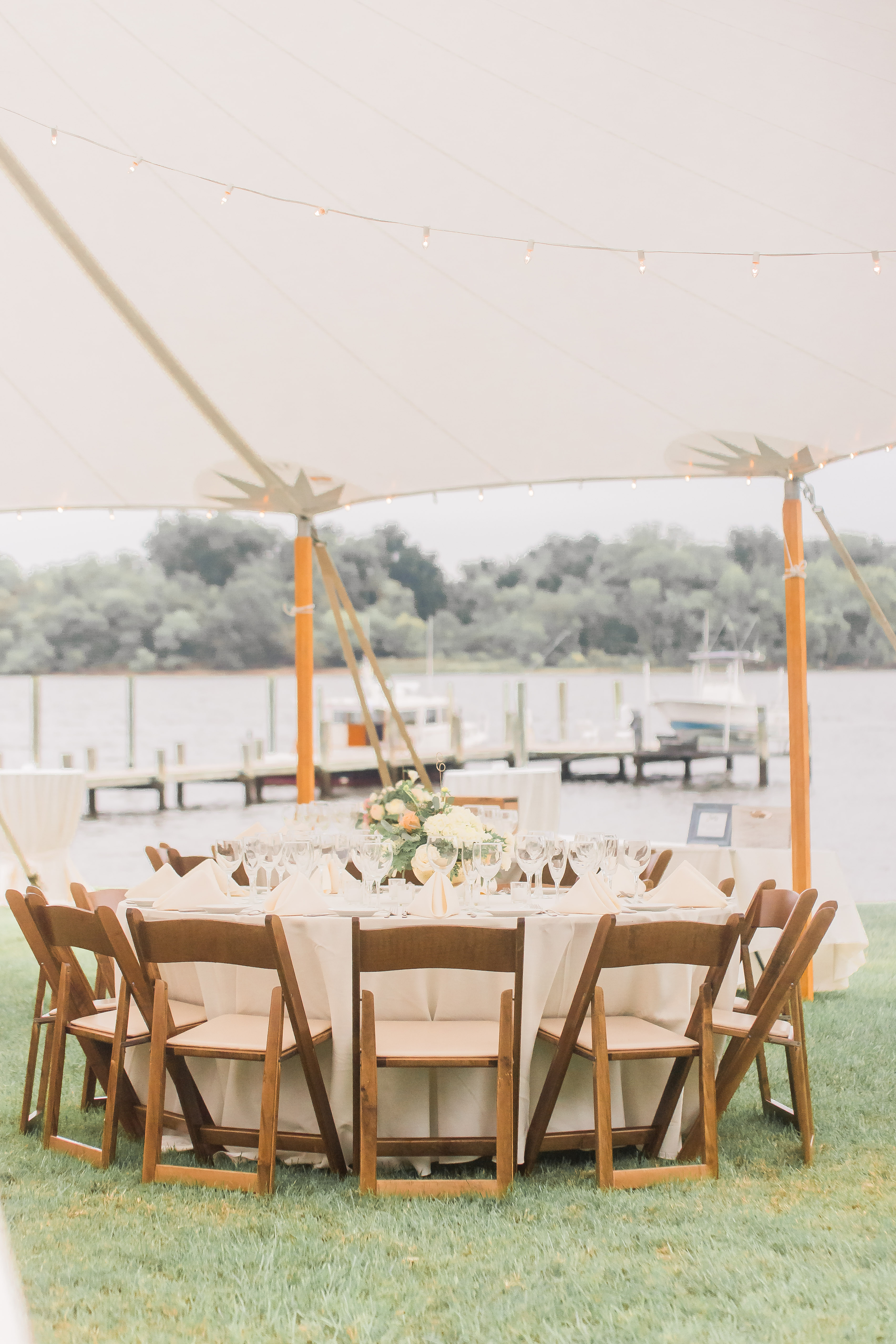 Ocean Tents-Fruitwood Padded Folding Chair